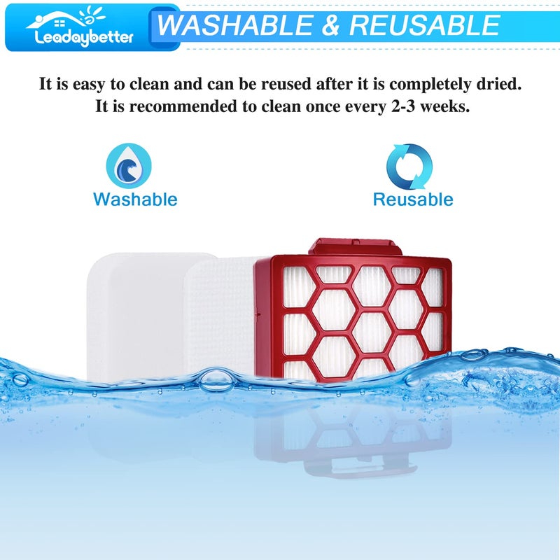 Leadaybetter Vacuum Filter Replacement for Shark Navigator Pet Plus NV150, NV251, NV255 and Zero-M Self-Cleaning Brushroll Pet Pro ZU60, ZU62, ZU62C Upright Vacuum, Part 1238FT60 & 1239FT60 - Image 5